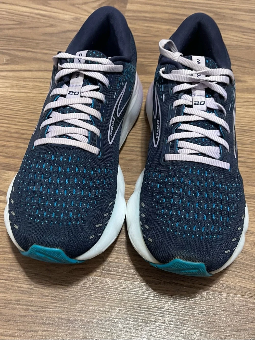 Brooks Womens Glycerin 20 Ocean/Lilac Running Athletic Sneakers 8.5 1203691B499